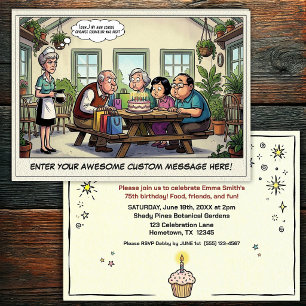 Senior Birthday Party  Invitation