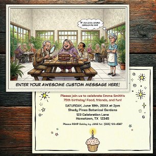 Senior Birthday Party  Invitation