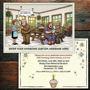 Senior Birthday Party  Invitation