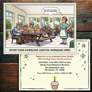 Senior Birthday Party  Invitation