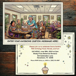 Senior Birthday Party Invitation