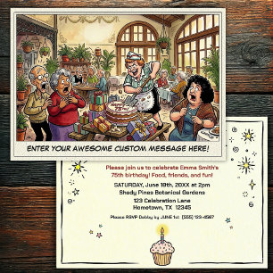 Senior Birthday Party  Invitation
