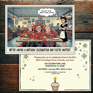 Senior Birthday Party  Invitation