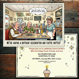 Senior Birthday Party  Invitation