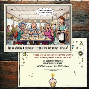 Senior Birthday Party  Invitation