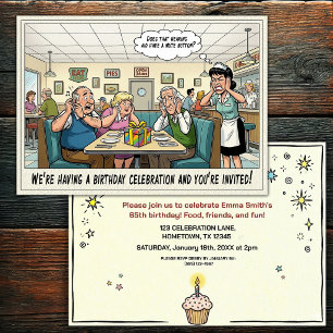 Senior Birthday Party  Invitation