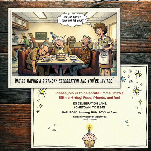 Senior Birthday Party Invitation
