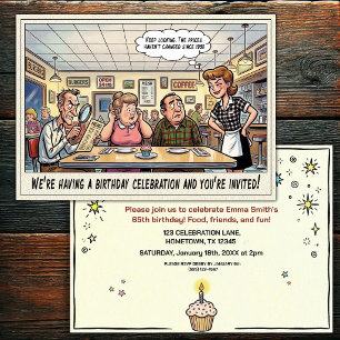 Senior Birthday Party  Invitation