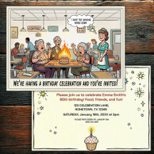 Senior Birthday Party Invitation