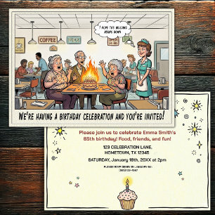 Senior Birthday Party  Invitation