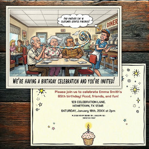 Senior Birthday Party Invitation