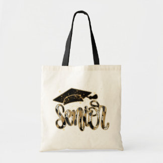 Senior Black and Gold Tote Bag
