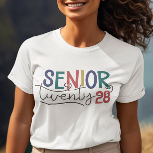 Senior bold colourful graduation custom year T-Shirt