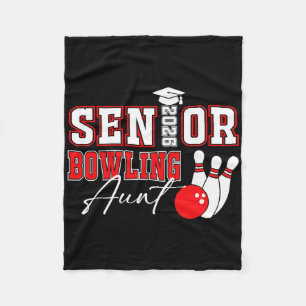 Senior Bowling Aunt 2026 Graduation Party Sport Gi Fleece Blanket