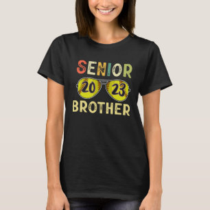 Senior Brother 2023 Cool Proud Softball Senior Gra T-Shirt