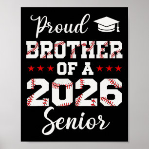 Senior Brother Cl Of 2026 Cute Sell Player Graduat Poster