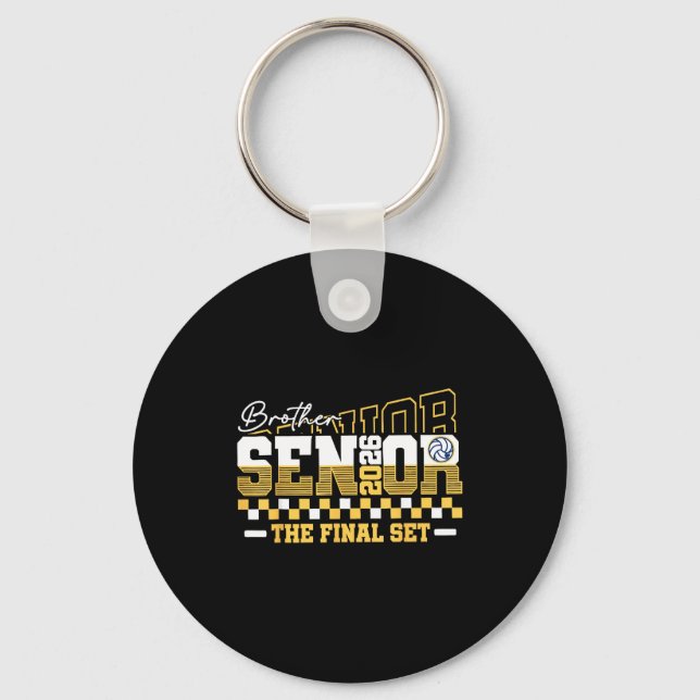 Senior Brother Class 2026 Volleyball Key Ring (Front)