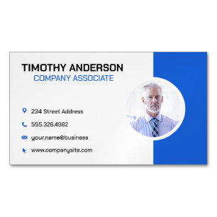 Senior Business Man Company Magnetic Business Card