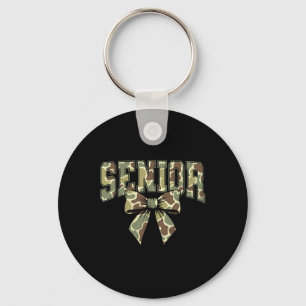 Senior Camo Bow Graduation Cl Of 2026 Vintage Scho Key Ring