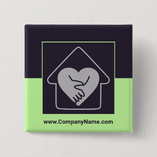 Senior Care Custom Logo & Custom Text Promotional 15 Cm Square Badge