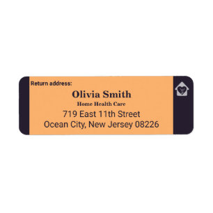 Senior Care Custom Text & Logo Return Label