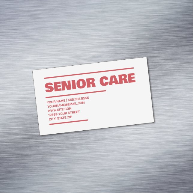 Senior Care Magnetic Business Card (In Situ)