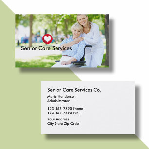 Senior Care Services Business Card