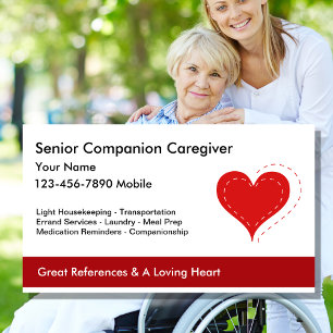Senior Caregiver Business Cards