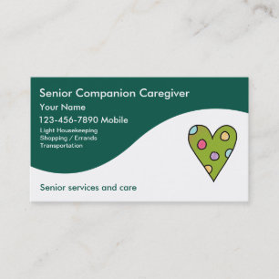 Senior Caregiver Business Cards