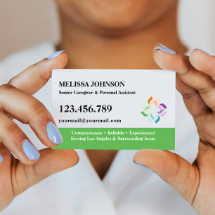 Senior Caregiver Elderly & Personal Care LOTUS  Business Card