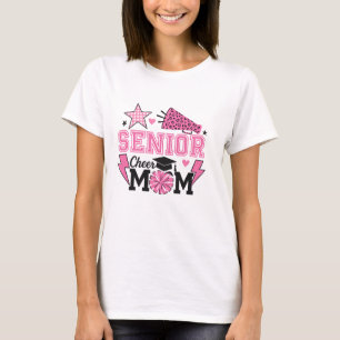 Senior Cheer Mom 2026 Pink Leopard Cheerleader G T-Shirt