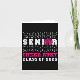 Senior Cheerleader Aunt Cheer Cl Of 2025 Graduatio Card