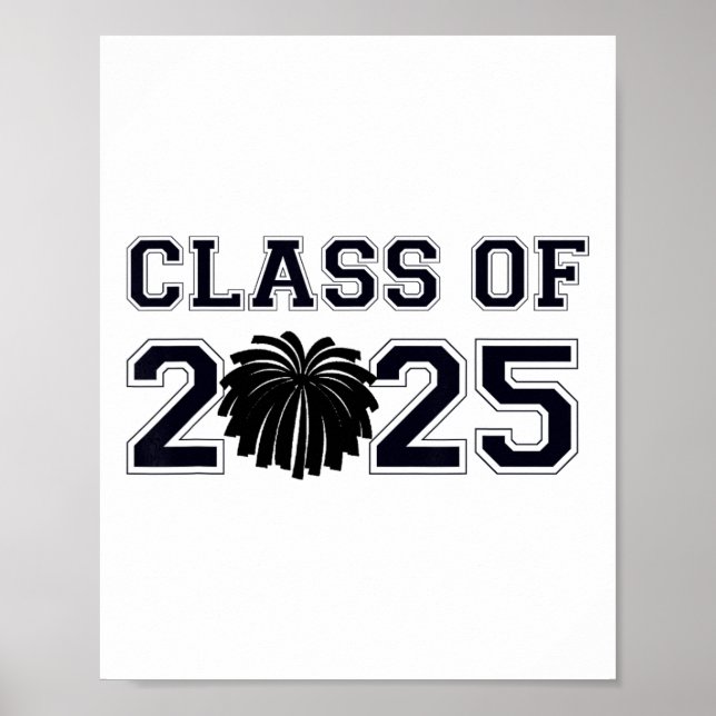 Senior Cheerleader Cheer Cl Of 2025 Graduation Gra Poster (Front)