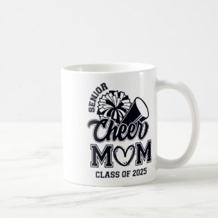 Senior Cheerleader Mum Cheer Cl Of 2025 Graduation Coffee Mug