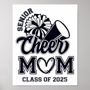 Senior Cheerleader Mum Cheer Cl Of 2025 Graduation Poster