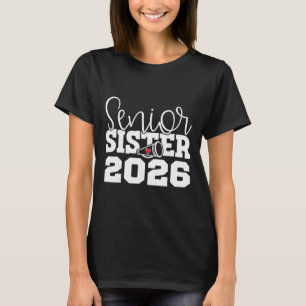 Senior Cheerleader Sister Cheer Cl Of 2026 Graduat T-Shirt