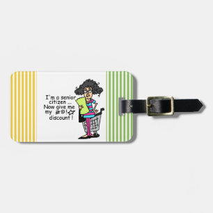 Senior Citizen Discount Luggage Tag