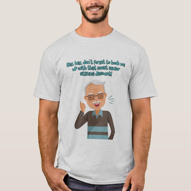  Senior citizen Discount Men's Basic T-Shirt (Front)