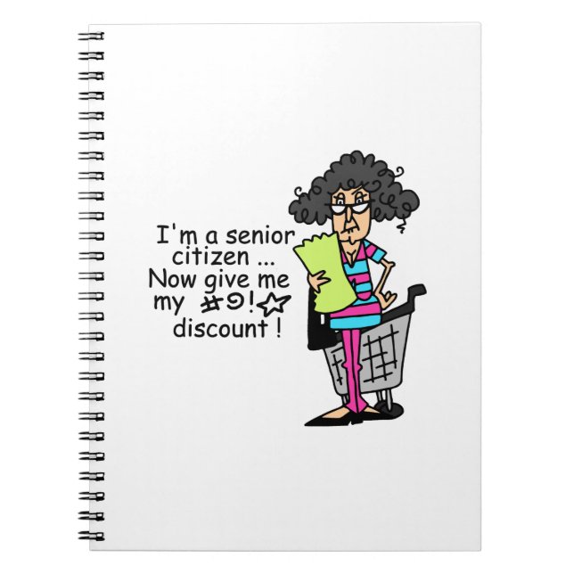 Senior Citizen Discount Notebook (Front)