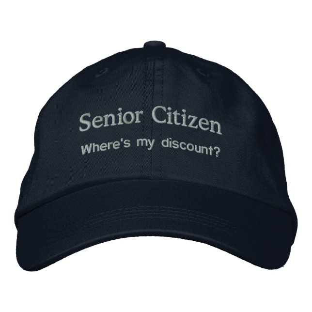 Senior Citizen Embroidered Hat (Front)