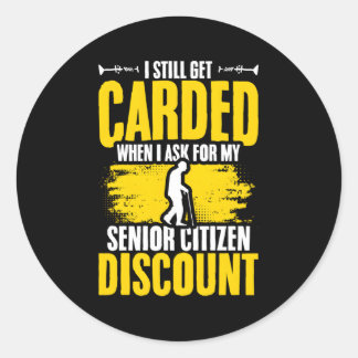Senior Citizen Old Guy Senior Citizen Classic Round Sticker