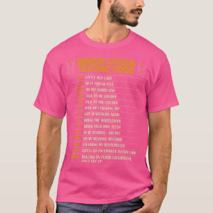 Senior Citizen Texting Code Cool Funny Old People  T-Shirt