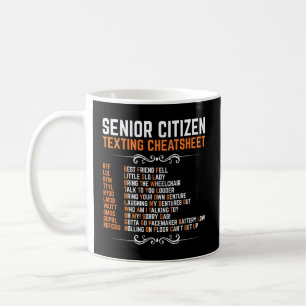 Senior Citizen'S Texting Code Cheatsheet Grandpa Coffee Mug