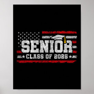 Senior Cl 2025 Graduation - American Flag - Senior Poster