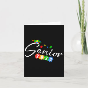 Senior Cl Of 2023 Autism Awareness School Graduati Card