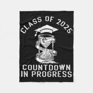 Senior Cl Of 2025 Countdown To Graduation Gift  Fleece Blanket