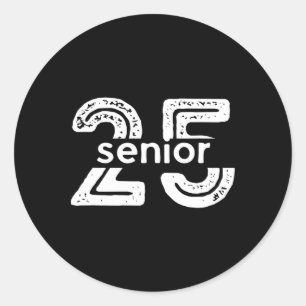 Senior Cl Of 2025 Graduation Clic High School Grad Classic Round Sticker