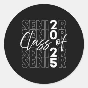Senior Cl Of 2025 Graduation Party Senior  Classic Round Sticker