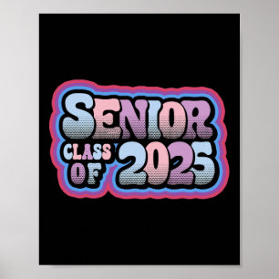 Senior Cl Of 2025 Retro Design Boy Or Girl Poster