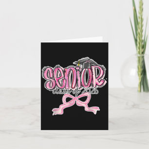 Senior Cl Of 2026 Coquette Pink Bow Graduation 202 Card